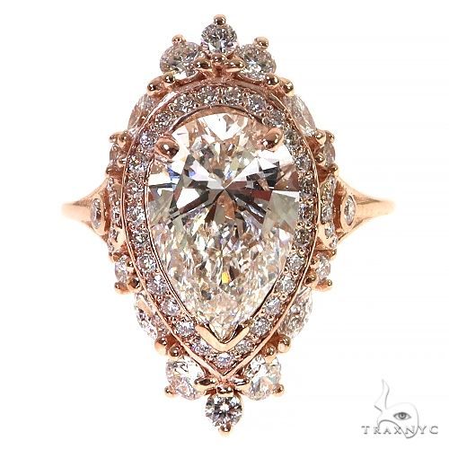 Pear Shape Diamond Engagement Ring (Lab) 68365