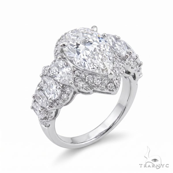 Pear Shape Diamond Engagement Ring (Lab) 68460