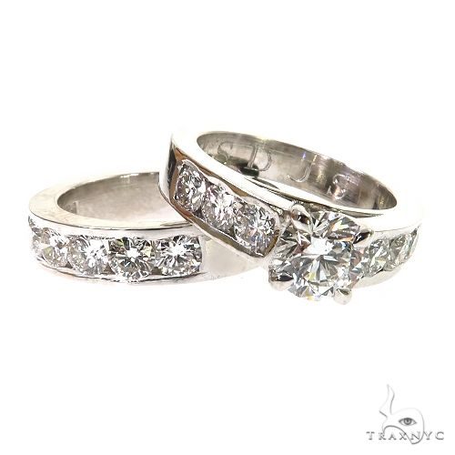 Platinum Engagement Ring Set 68941