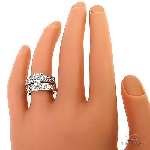 Platinum Engagement Ring Set 68941