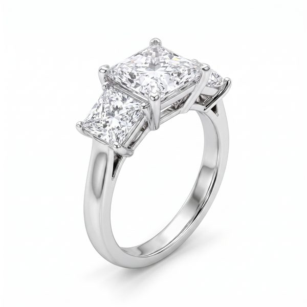 Princess Cut Diamond Engagement Ring (Lab) 68194