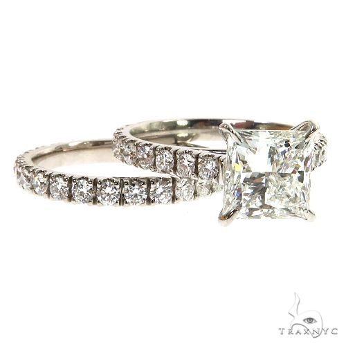 Princess Cut Diamond Engagement Ring Set 68836