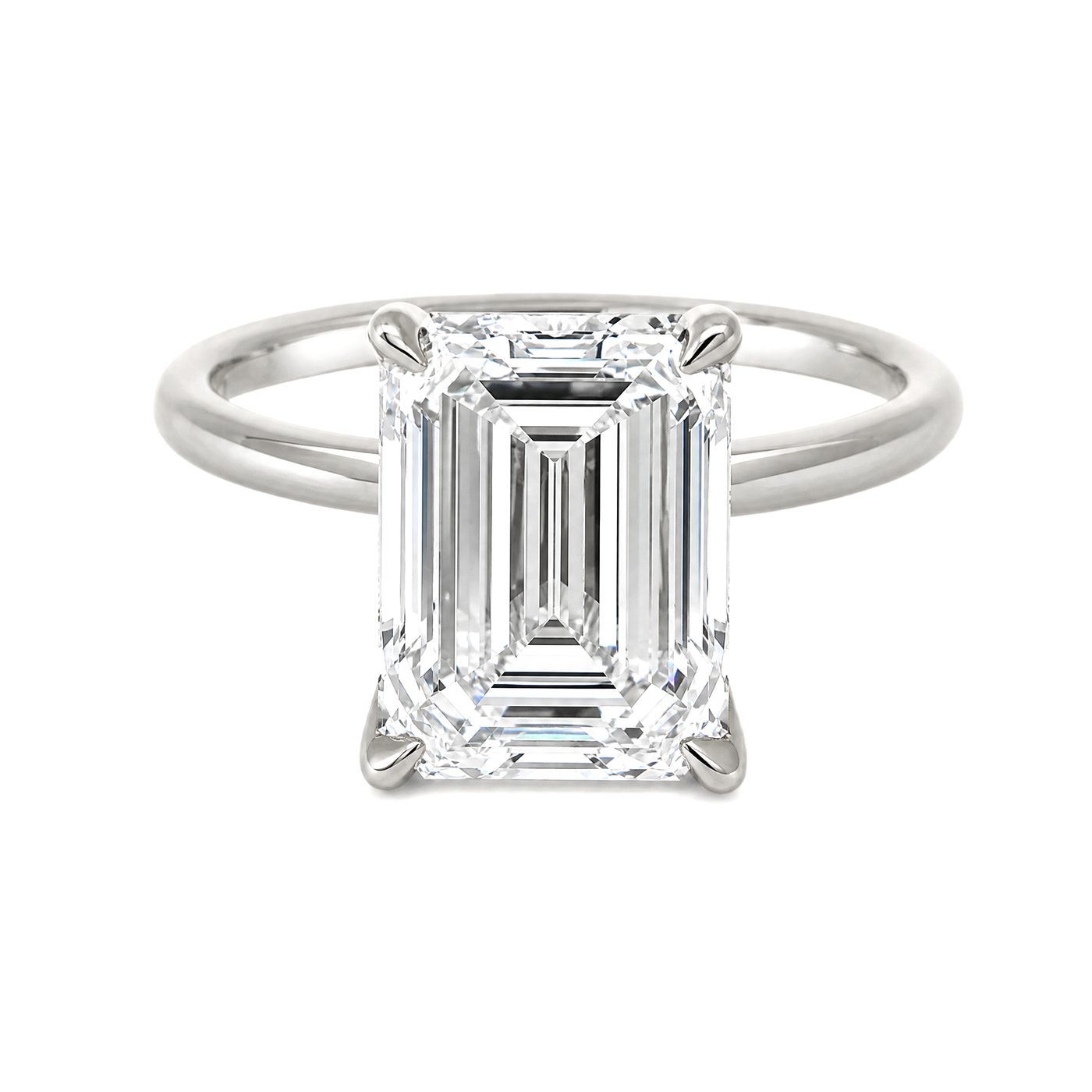Emerald Diamond Engagement Ring 70116