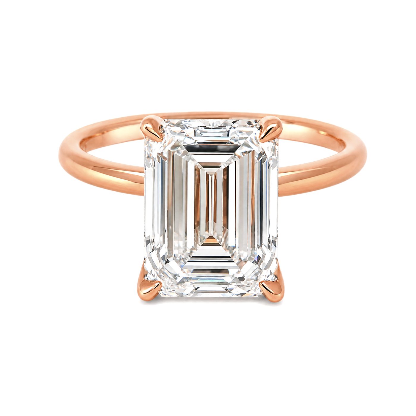 Emerald Diamond Engagement Ring 70116