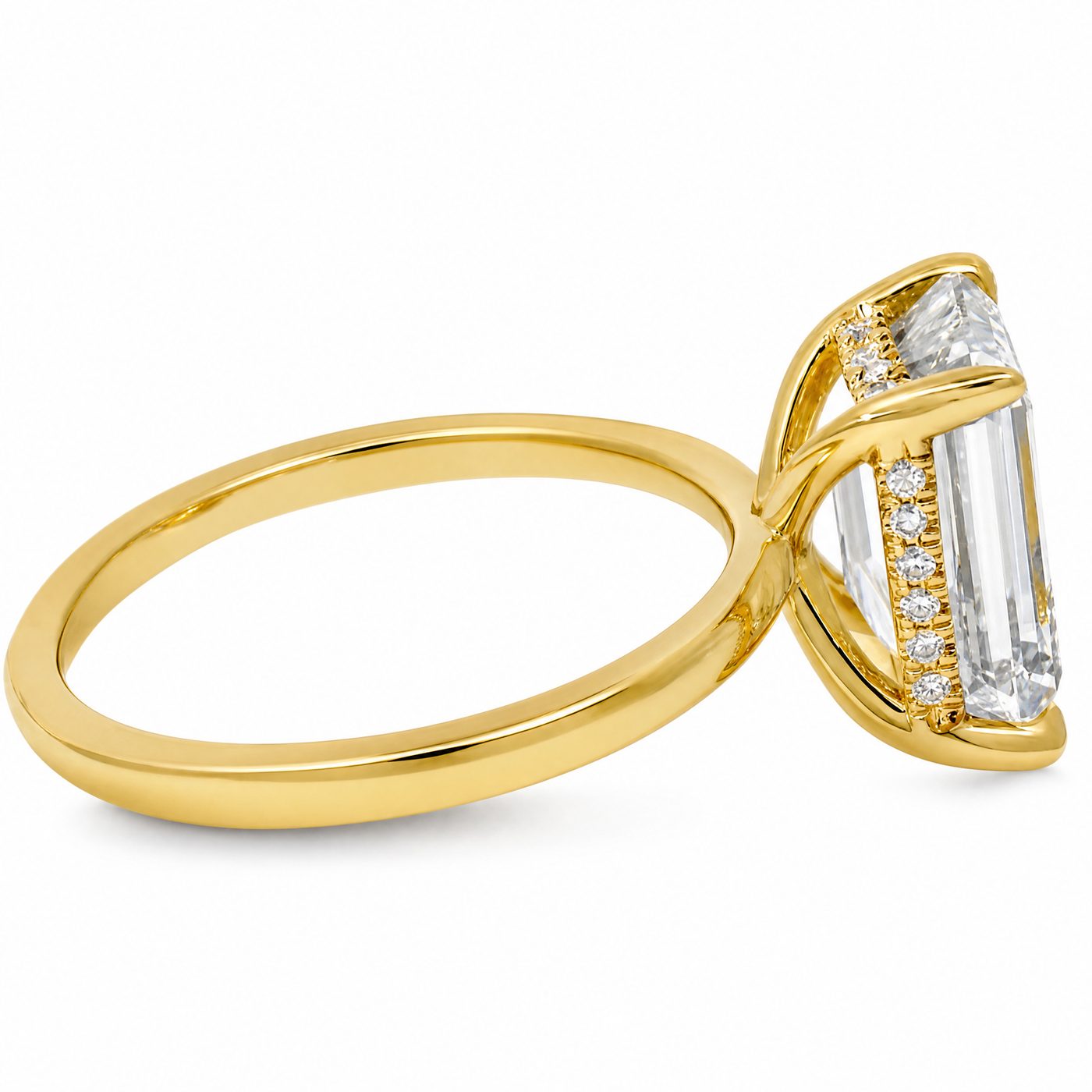 Emerald Diamond Engagement Ring 70116