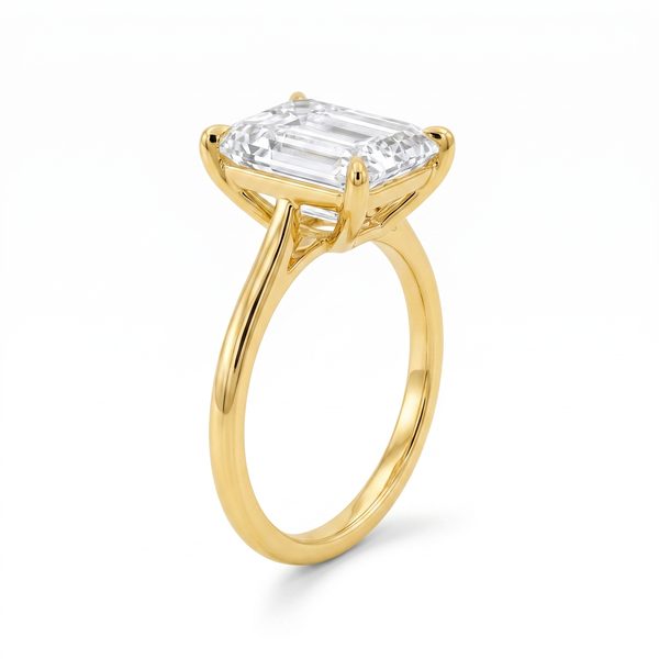 Emerald Diamond Engagement Ring 70116