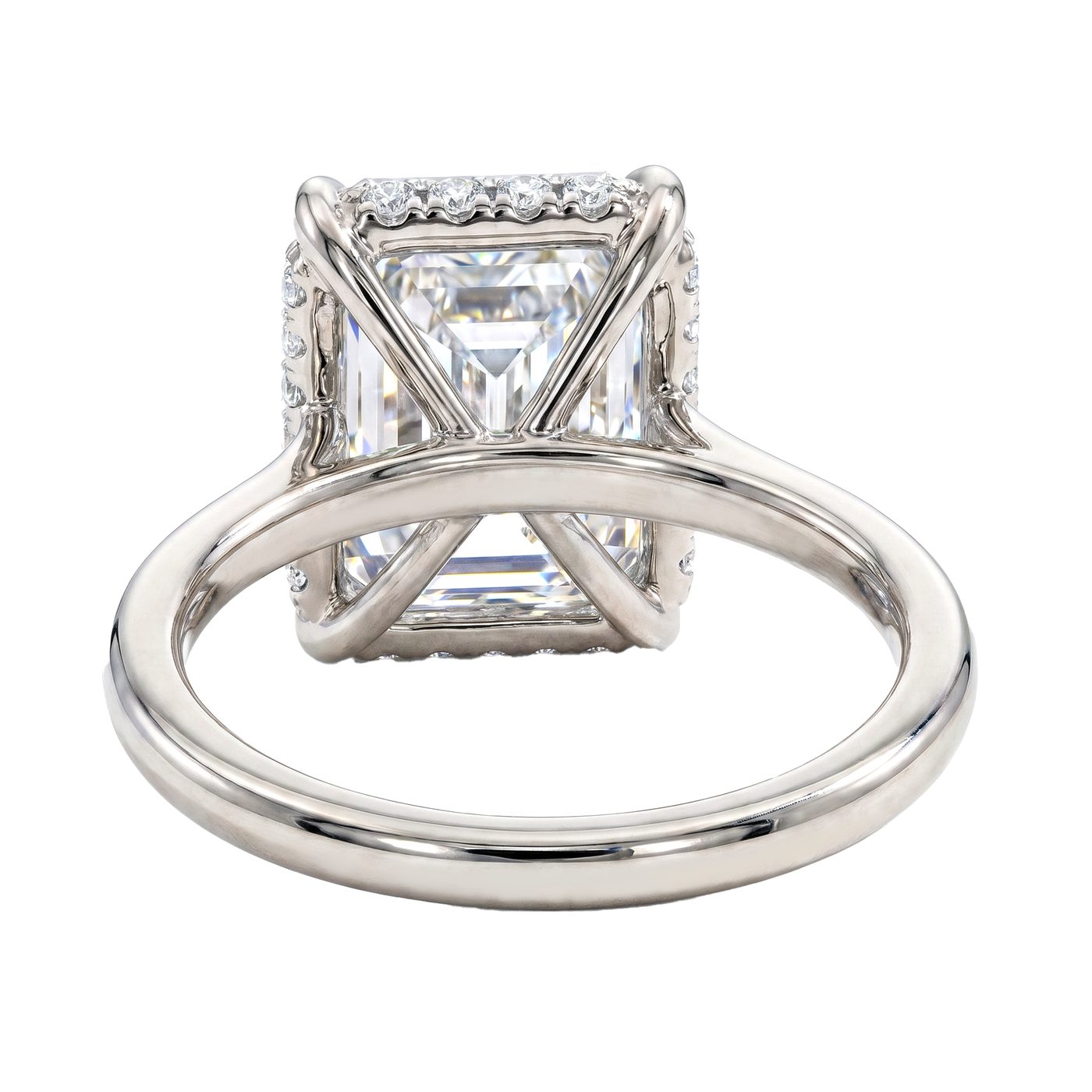 Solitaire Emerald Diamond Engagement Ring 70115