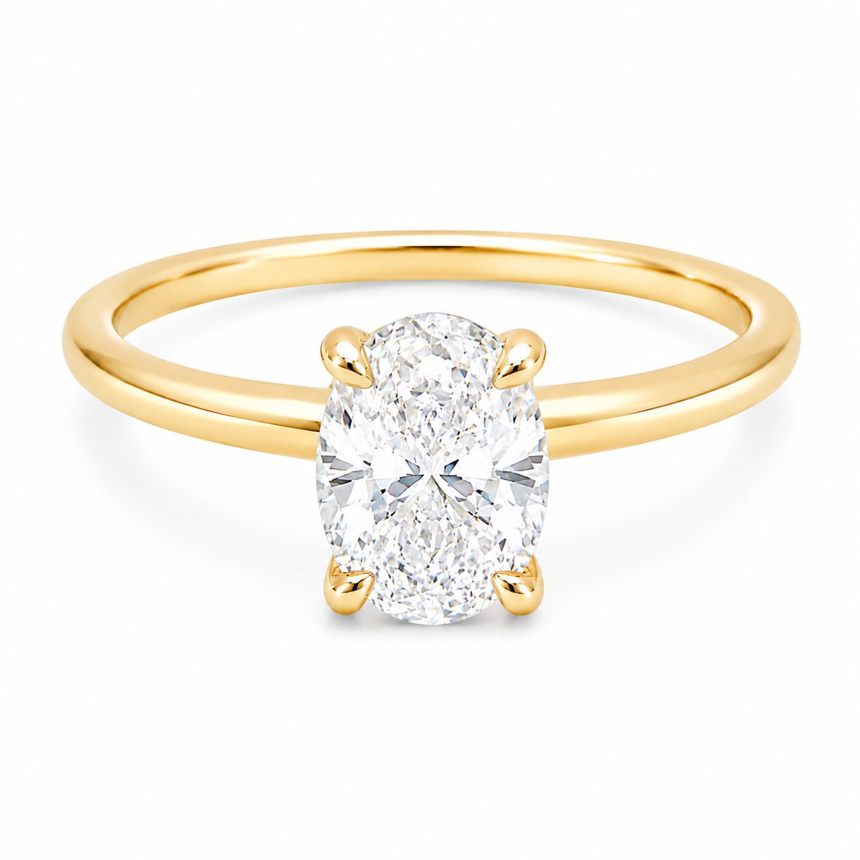 1.50 Ct Oval Engagement Ring with Hidden Halo 70111