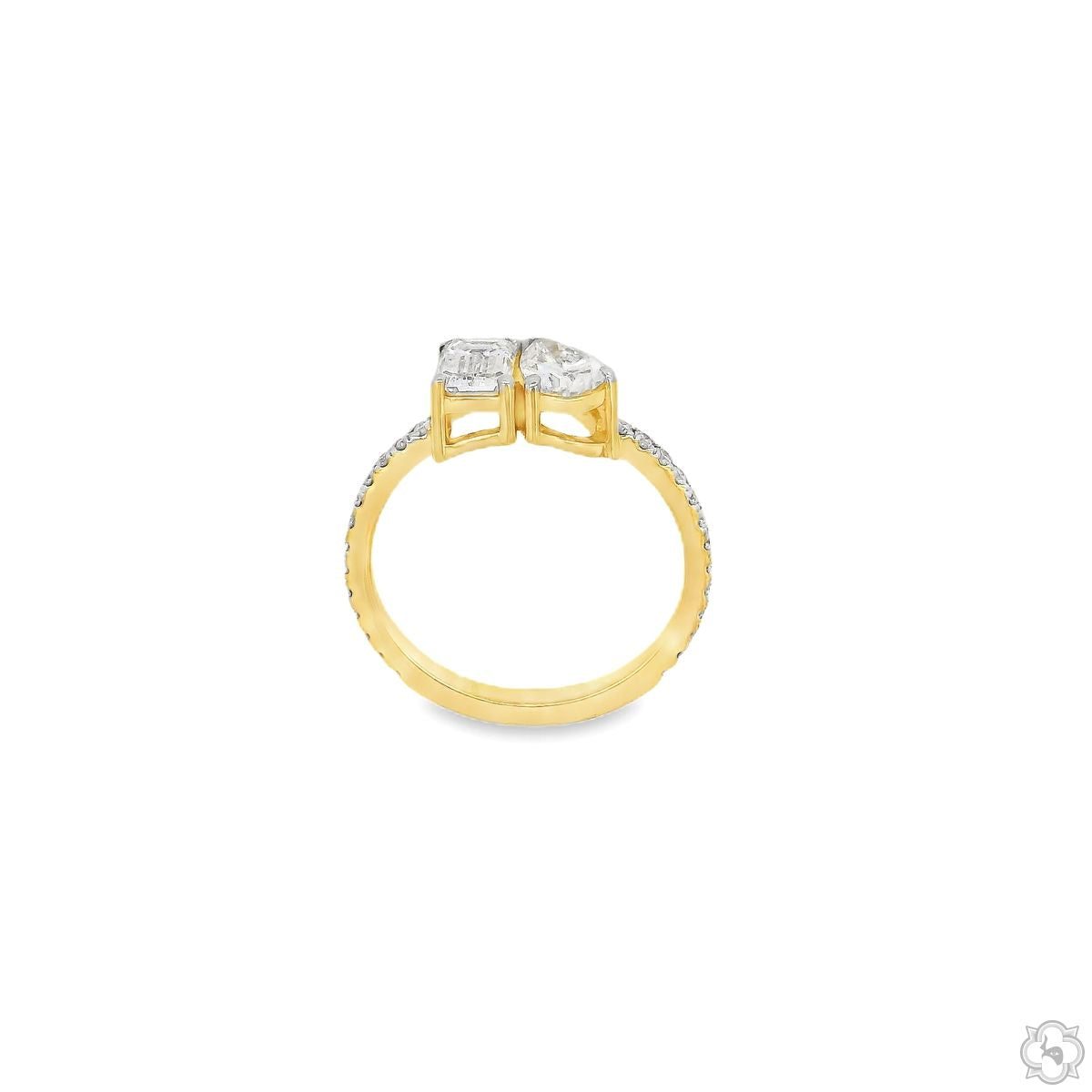 The Toi et Moi Emerald and Pear Engagement Ring 70501