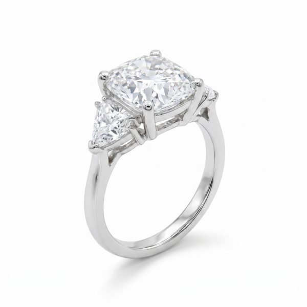 Trilogy Cushion Glow Engagement Ring 70688