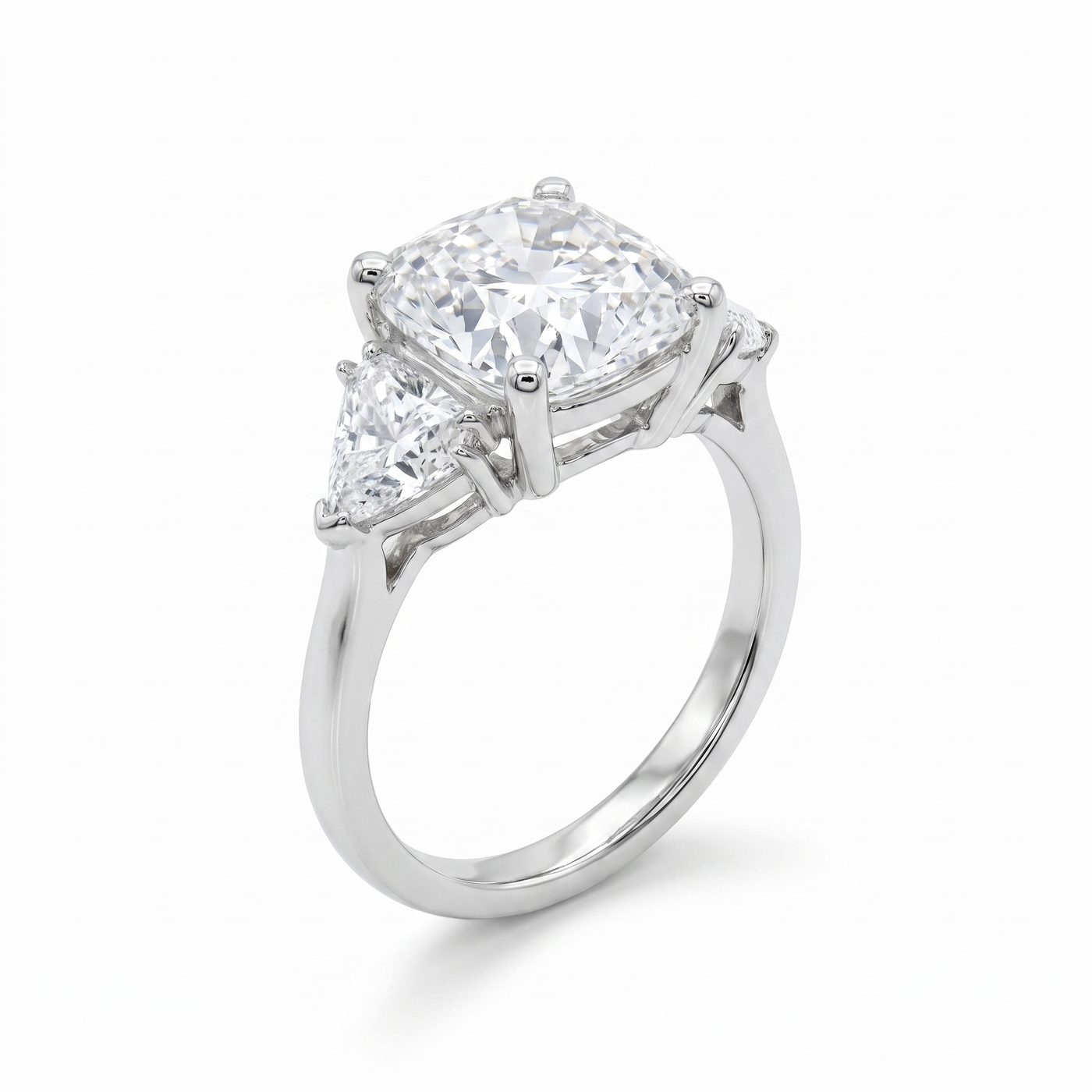 Trilogy Cushion Glow Engagement Ring 70688