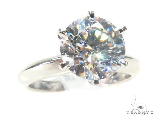 Pave Diamond Engagement Solitaire Ring 44597