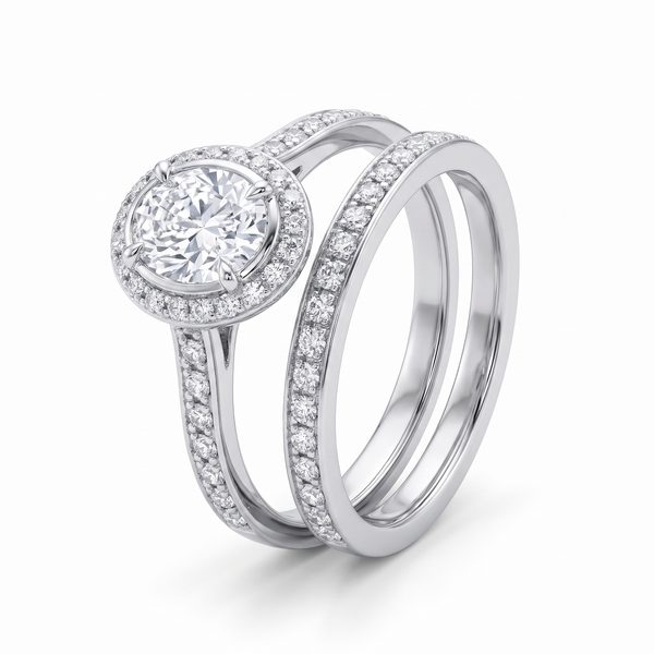 Prong Diamond Ring Set 44604
