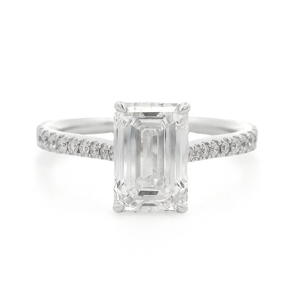 Lumiére Emerald Cut Engagement Ring 70943