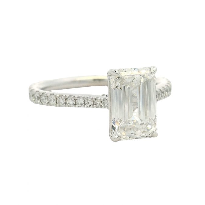 Lumiére Emerald Cut Engagement Ring 70943