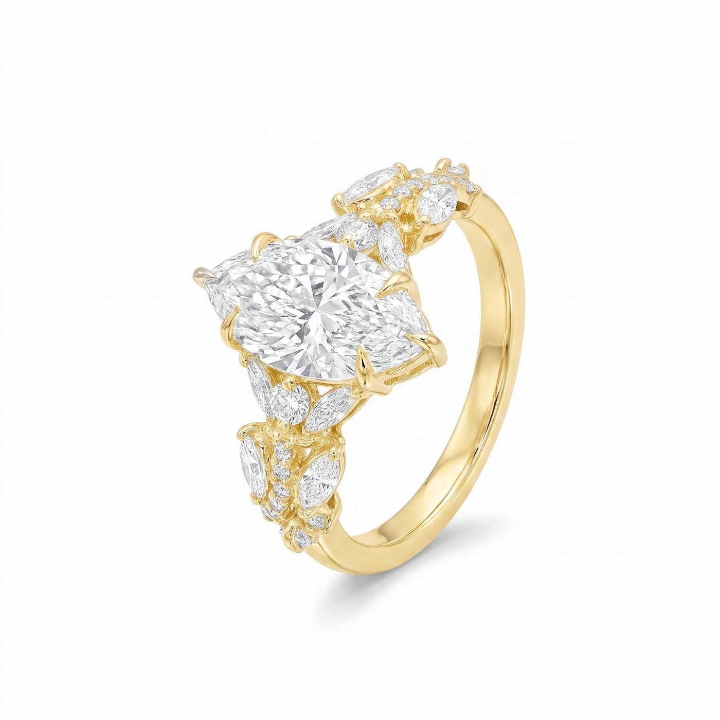 Marquise Bloom Engagement Ring 71089