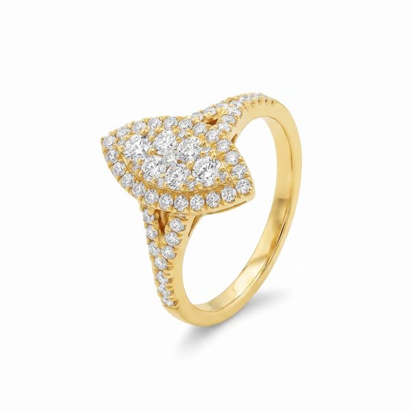 Marquise Cluster Diamond Engagement Ring 71017