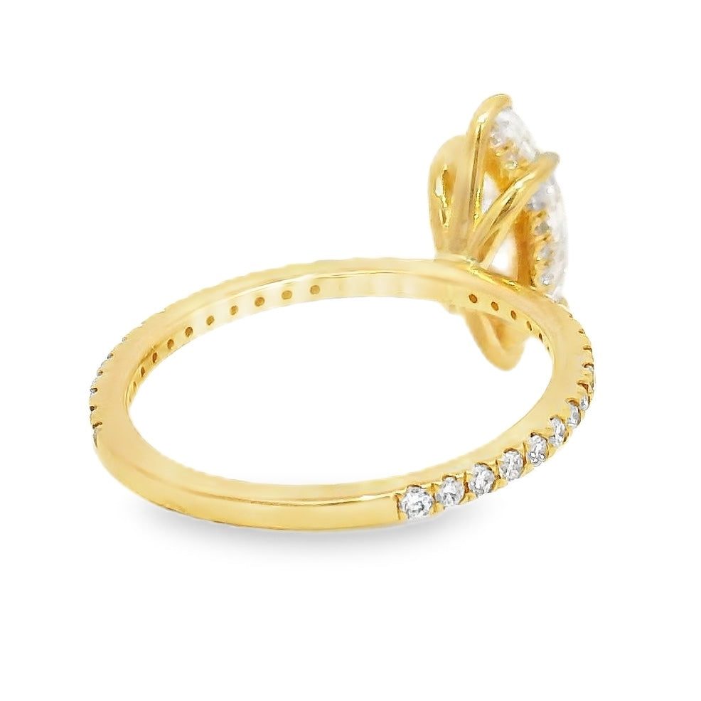 Marquise Hidden Halo Ring 71048