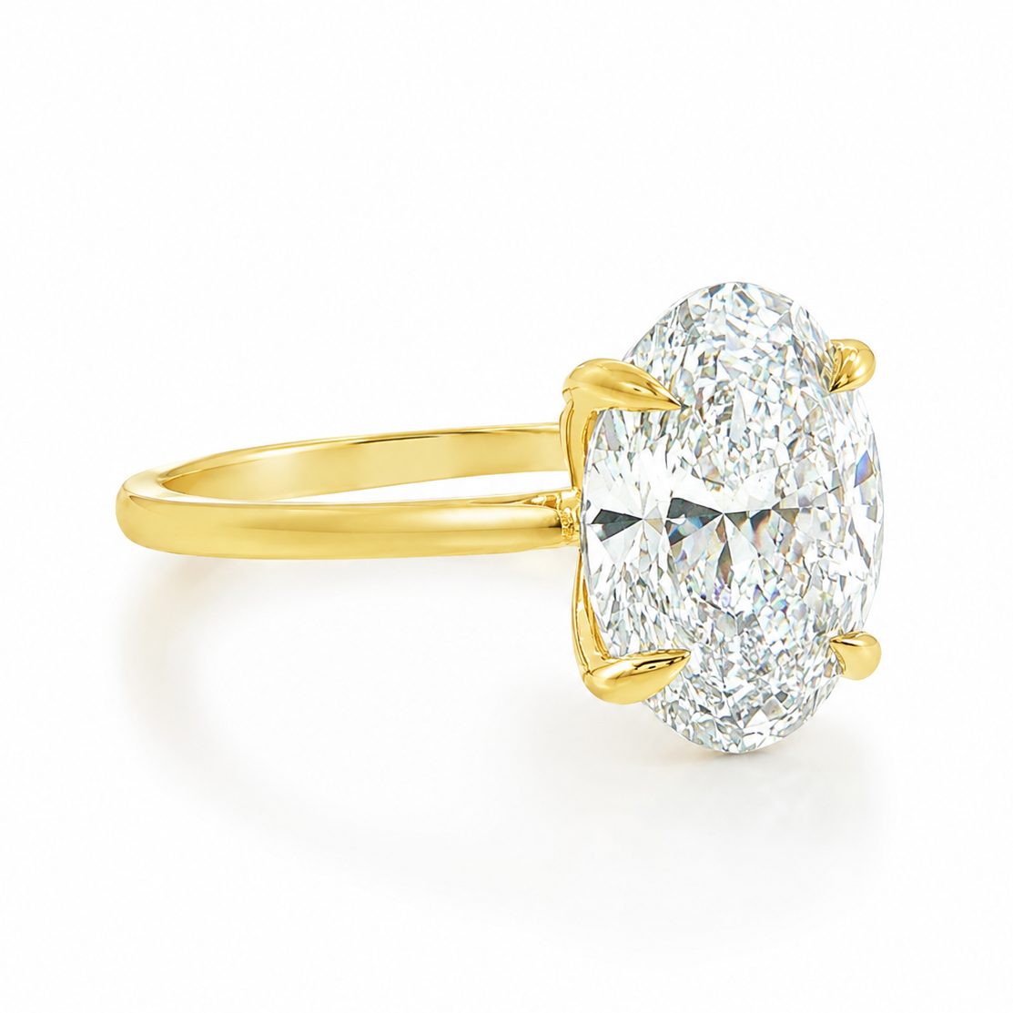 Oval Lab Grown Diamond Solitaire Engagement Ring 68285
