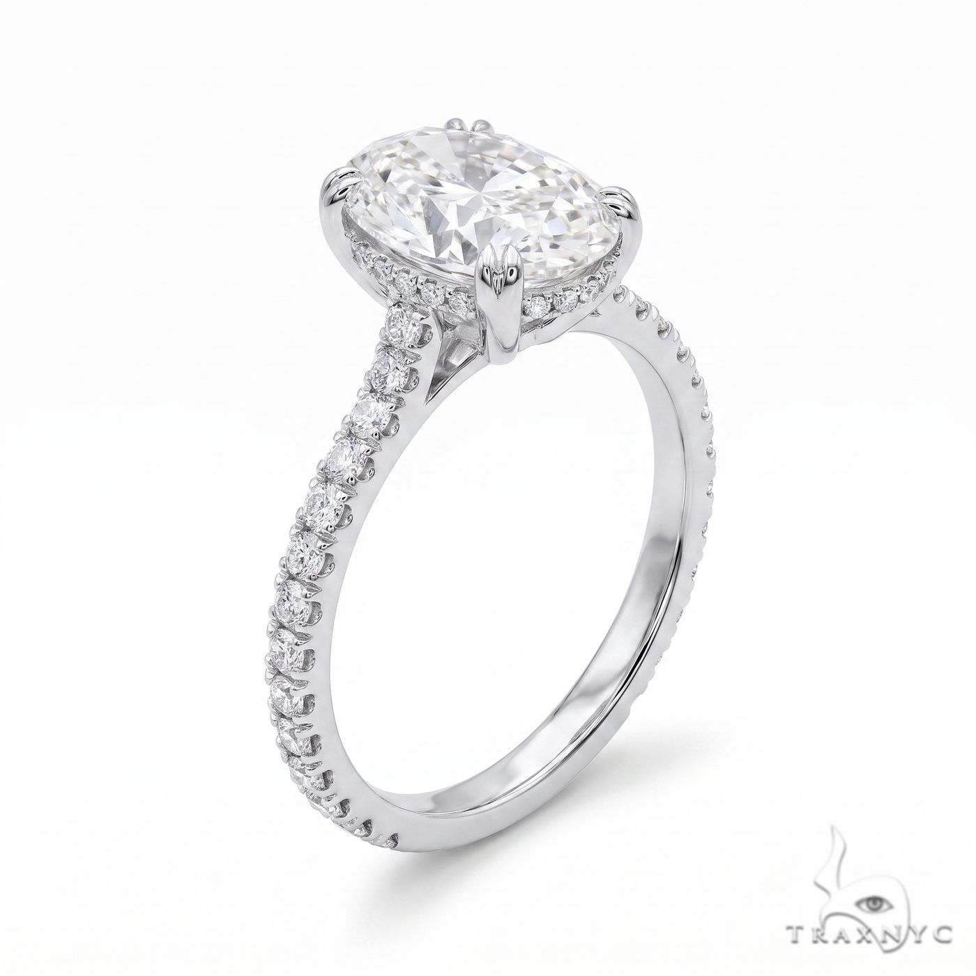 Oval Shape Diamond Engagement Ring (Lab) 68286