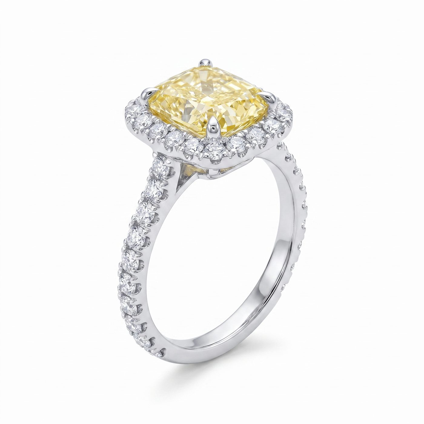 Cushion Cut Halo Diamond Engagement Ring 45618