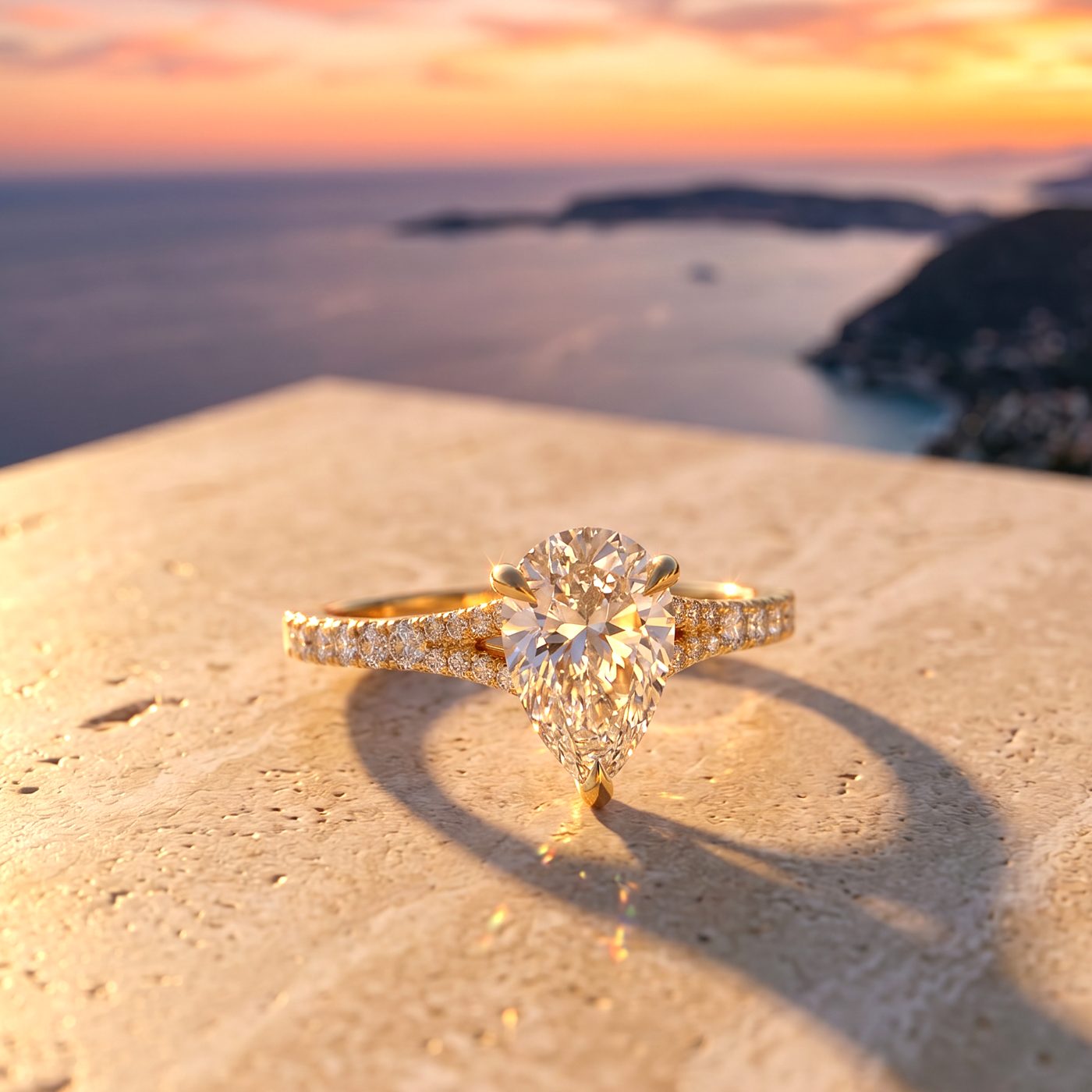 Mirabella Pear Engagement Ring 1.50Ct 71603