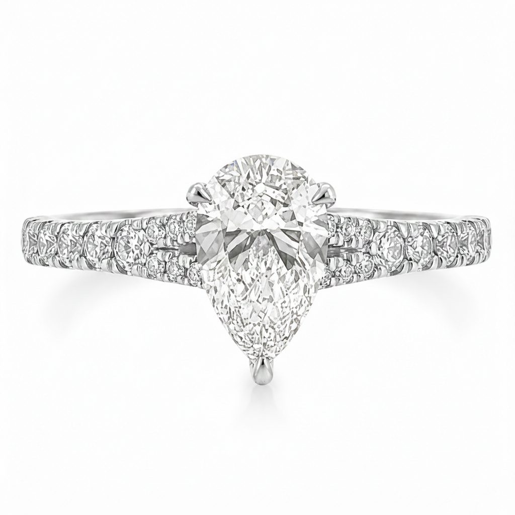 Mirabella Pear Engagement Ring 1 Ct 71608