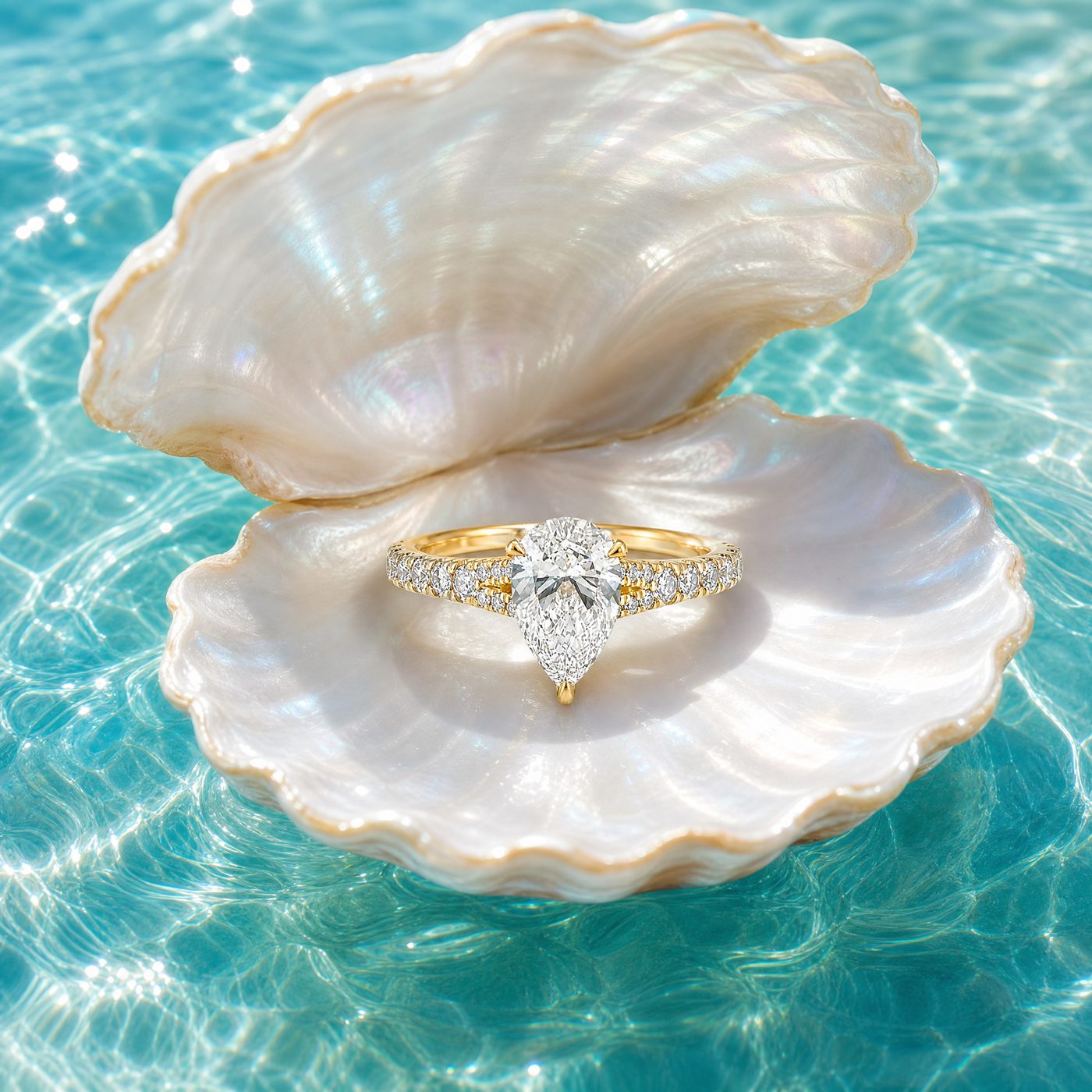 Mirabella Pear Engagement Ring 2.50 Ct 71606