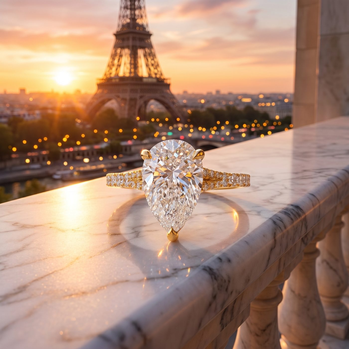 Mirabella Pear Engagement Ring 3 Ct 71607