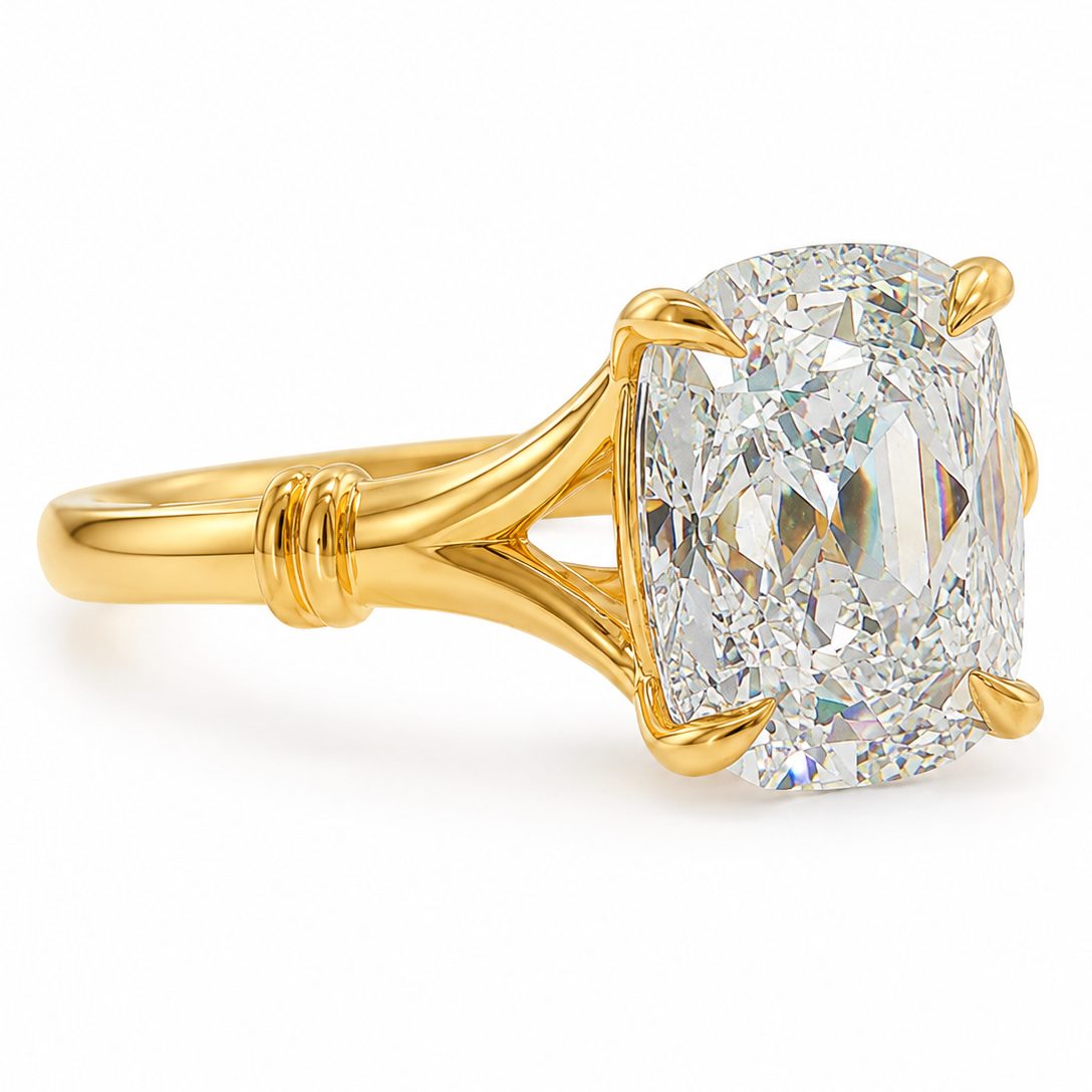 Diana Old Mine Cushion Engagement Ring 71670