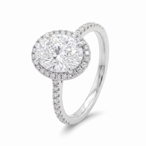 Oval Halo Diamond Engagement Ring 70951
