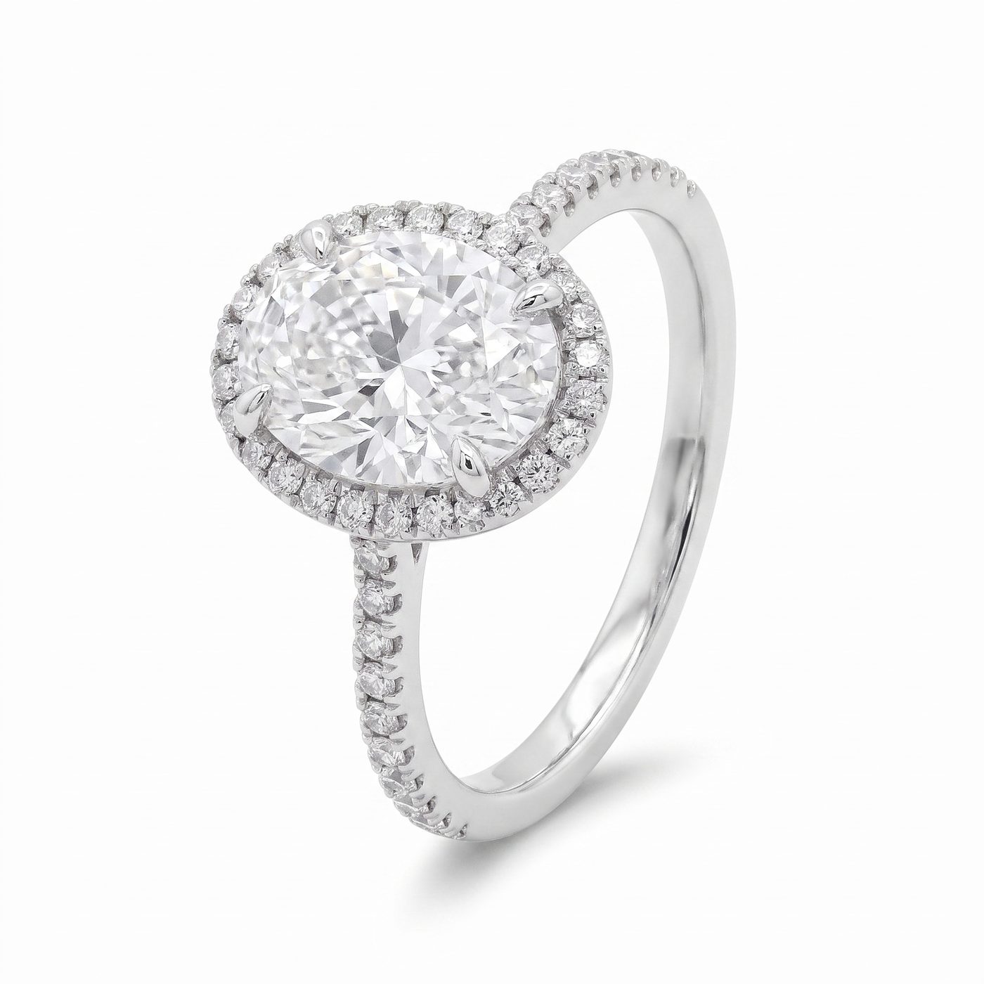 Oval Halo Diamond Engagement Ring 70951